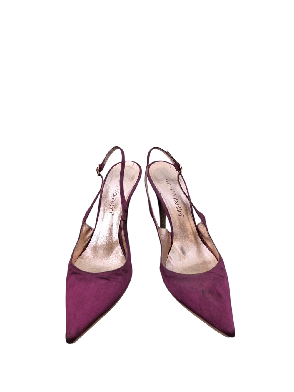 💕Luca Valentini Plum Pointed Slingback Heels💕